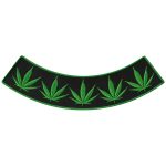 Hot Leathers Pot Leaves 12″ X 3″ Bottom Rocker Patch PPM5149