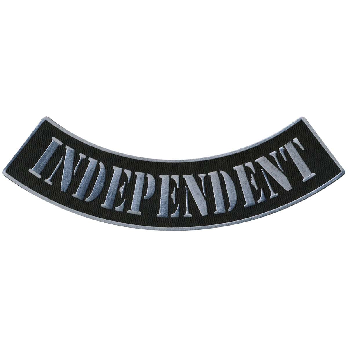 ppm5169-a01_20_1200x1200_c0a5495a-a697-4392-b5ca-81dba726f41d.jpg Hot Leathers Independent 12″ X 3″ Bottom Rocker Patch PPM5169 - Image 1