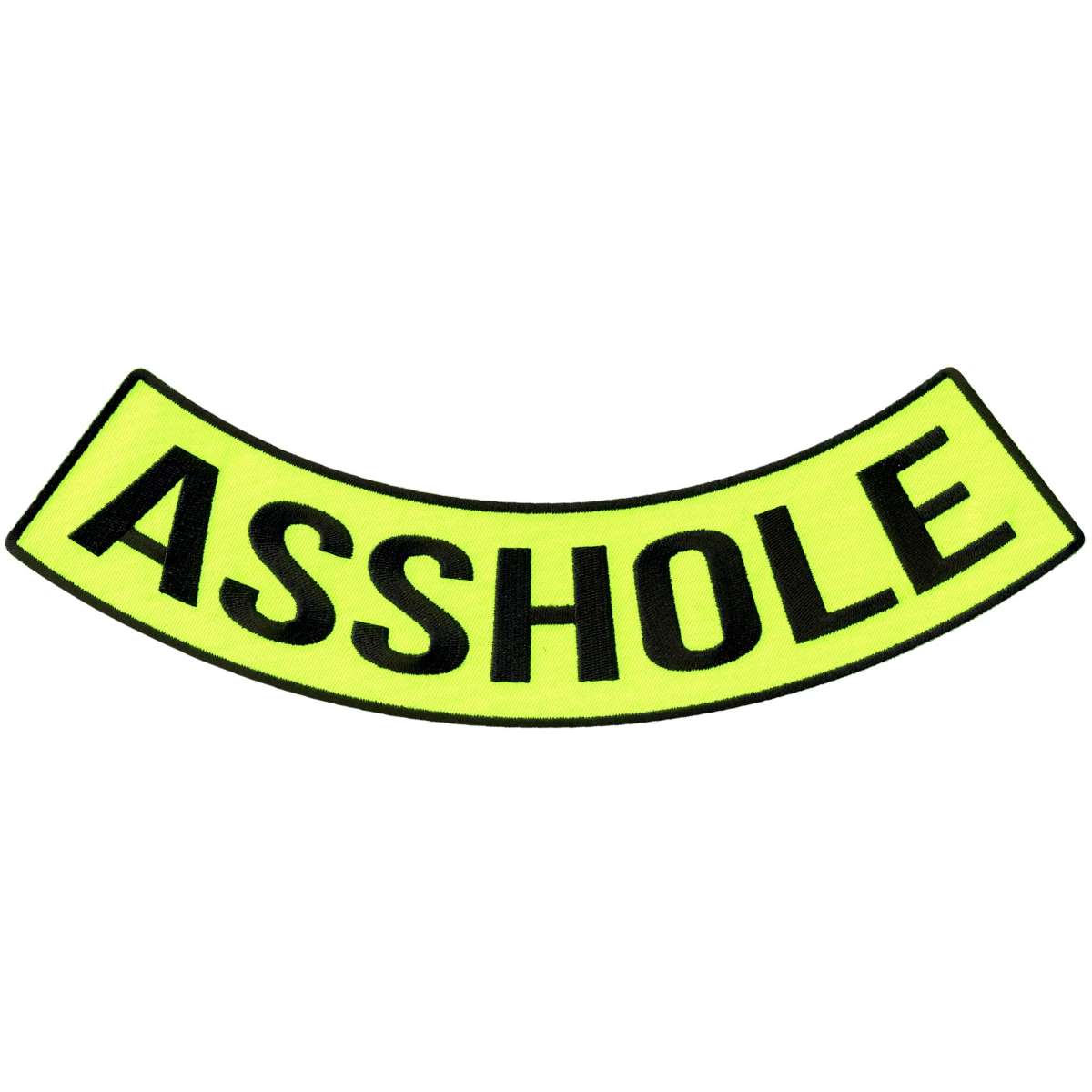 ppm5181-a01_20_1200x1200_9dc4f21b-2aad-42b9-a8f6-4401b1d276d1.jpg Hot Leathers Asshole 12″ X 3″ Bottom Rocker Patch PPM5181 - Image 1