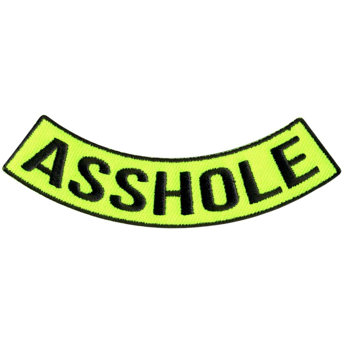 ppm5182-a01_20_1200x1200_a3ab9d7f-bce6-454e-99e2-3777bb9ac825.jpg Hot Leathers Asshole 4″ X 1″ Bottom Rocker Patch PPM5182 - Image 1