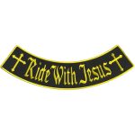 Hot Leathers Ride With Jesus 12″ X 3″ Bottom Rocker Patch PPM5205