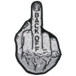 Hot Leathers Back Off Middle Finger 4″ Patch PPQ1010