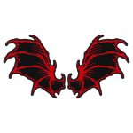 Hot Leathers PPQ1439 Dragon Wings 8″ Patch