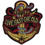 Hot Leathers Live Fast Die Old 3.5″ Anchor Patch PPQ1513