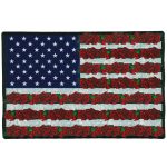 Hot Leathers Roses Flag 9″ X 6″ Patch PPQ1739