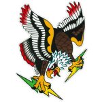 Hot Leathers Eagle and Bolts 10″ Patch PPQ1917