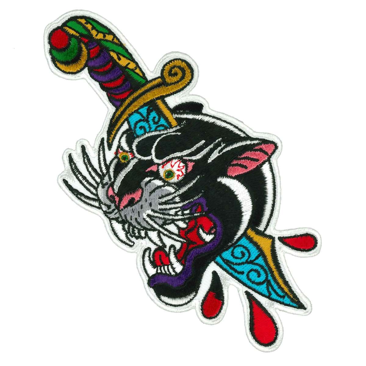 ppq2178-a01_20_1200x1200_dfd35dfa-1fd8-4b03-980f-3e05b8c000f4.jpg Hot Leathers 8″ Panther Knife Tattoo Patch PPQ2178 - Image 1