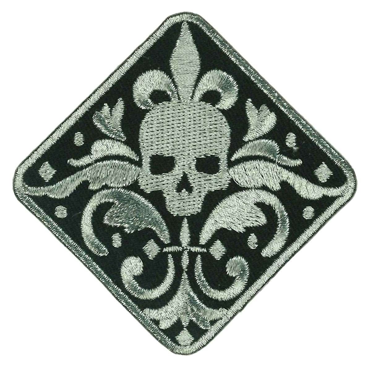 pps1060-a01.jpg Hot Leathers 3″ Fleur De Skull Patch PPS1060 - Image 1