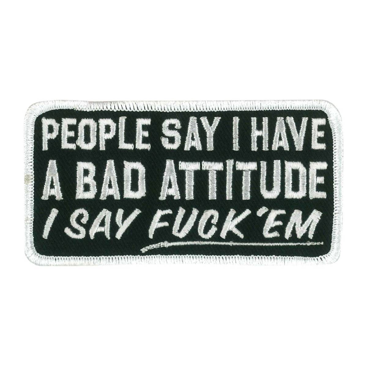 ppw1085-a01.jpg Hot Leathers PPW1085 Bad Attitude 4″ x 2″ Patch - Image 1