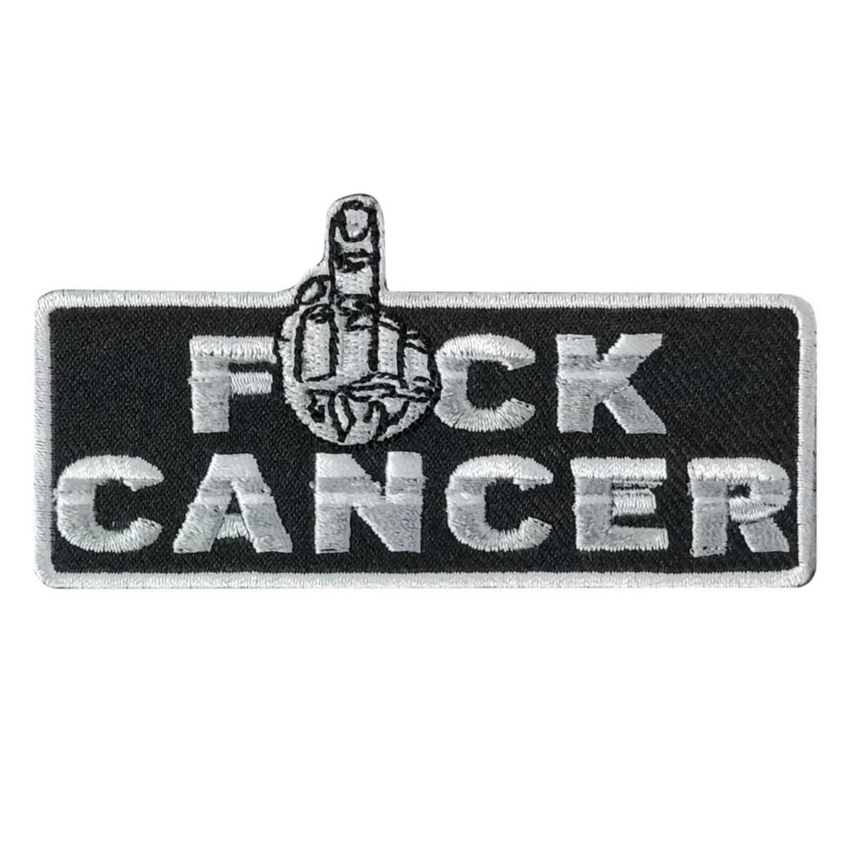 ppw1100-a01.jpg Hot Leathers Fuck Cancer 4″ X 2″ Embroidered Patch PPW1100 - Image 1