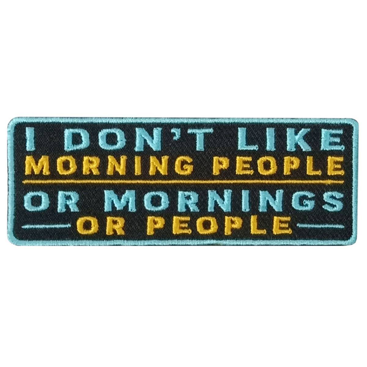 ppw1118-a01.jpg Hot Leathers Morning People 4″ X 2″ Embroidered Patch PPW1118 - Image 1