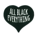 Hot Leathers PPW1154 All Black Everything Heart Embroidered 3″ x 2.6″ Patch