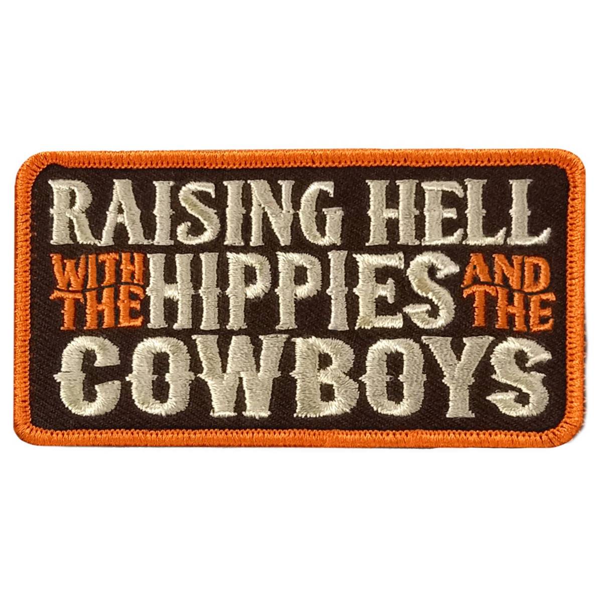 ppw1200-a01.jpg Hot Leathers Raising Hell 4″ X 2″ Embroidered Patch PPW1200 - Image 1
