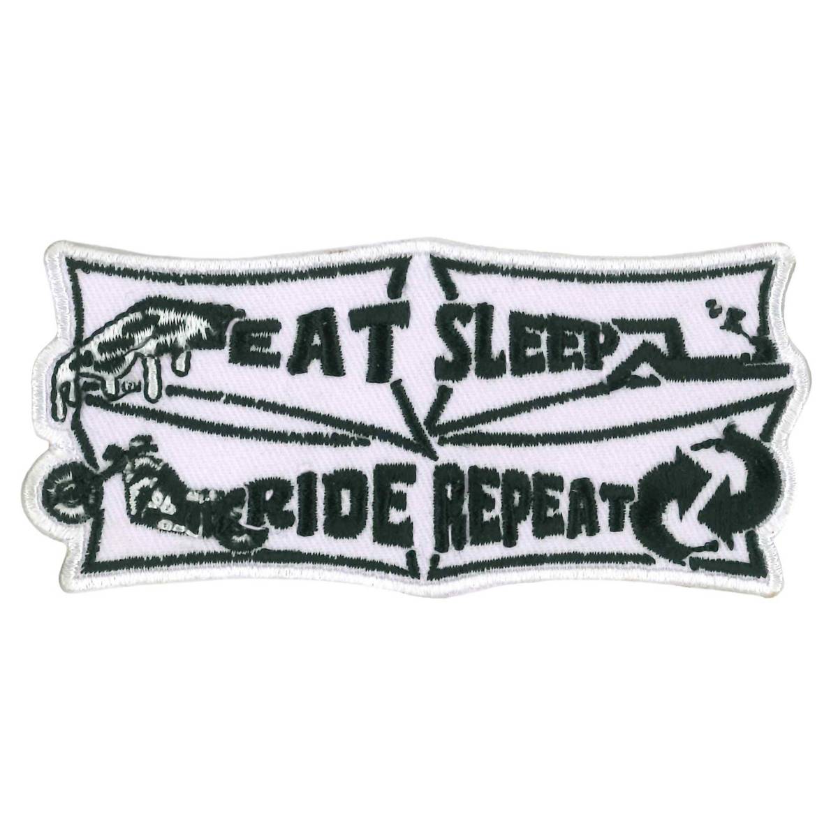 ppw1227-a01.jpg Hot Leathers Eat Sleep Embroidered Patch Ppw1227 PPW1227 - Image 1