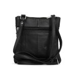 Hot Leathers Small Black Leather Purse with 3 Zippers PUA1165 - Image 5