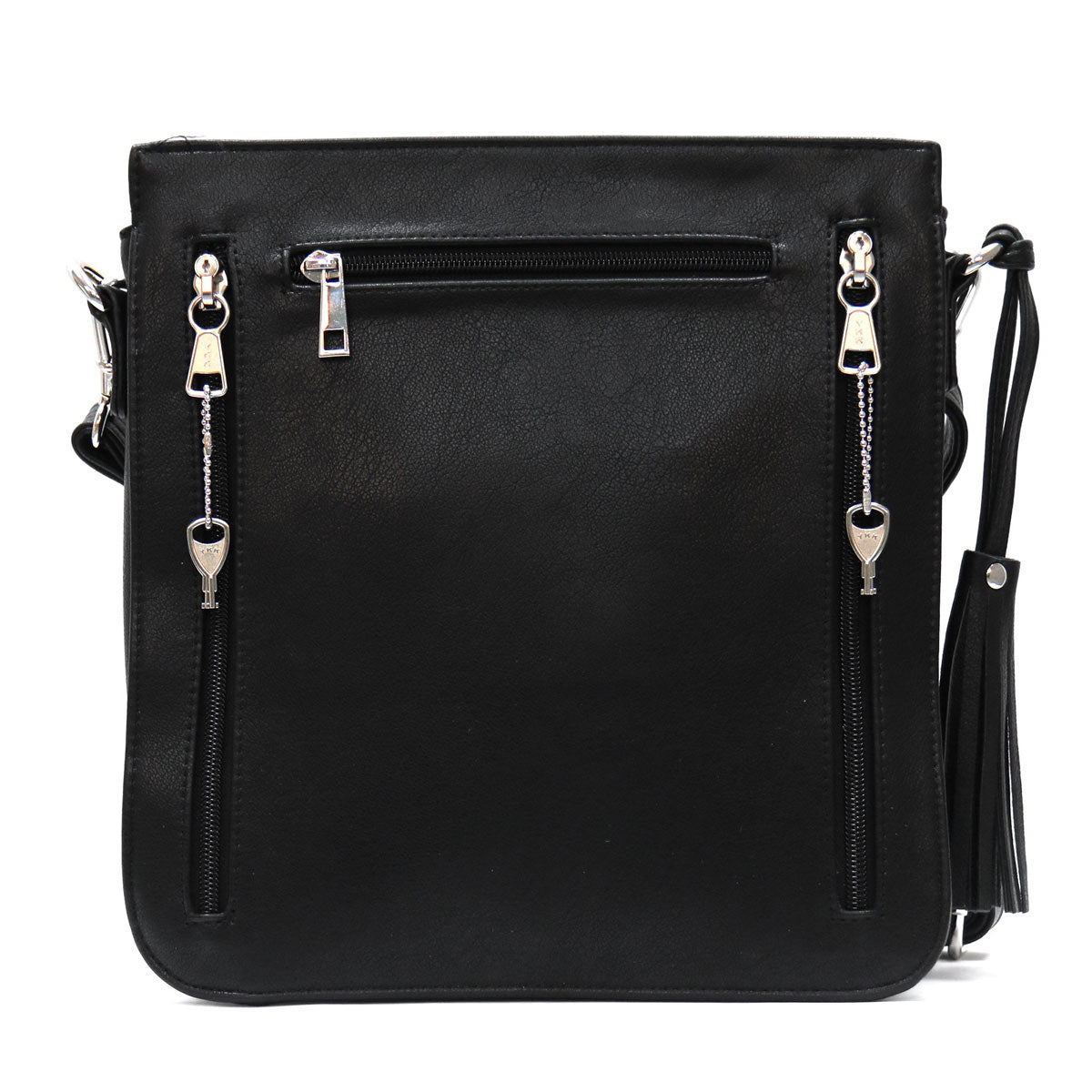 pua1177-a01-edit-a.jpg Hot Leathers PUA1177 Women’s Black Hand-Crafted Laced Concealment Purse - Image 1