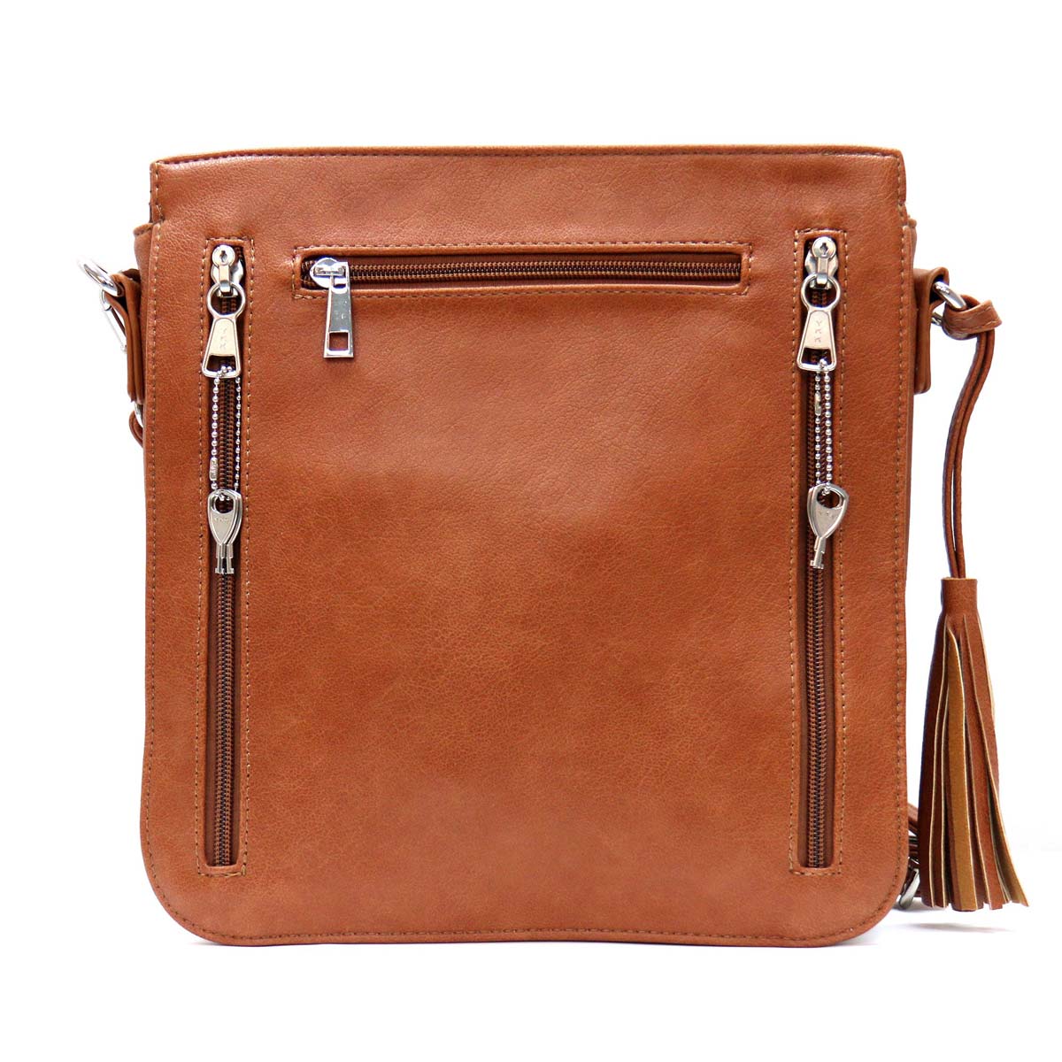 pua1178-a01-edit-a.jpg Hot Leathers PUA1178 Women’s Brown Hand-Crafted Laced Concealment Purse - Image 1