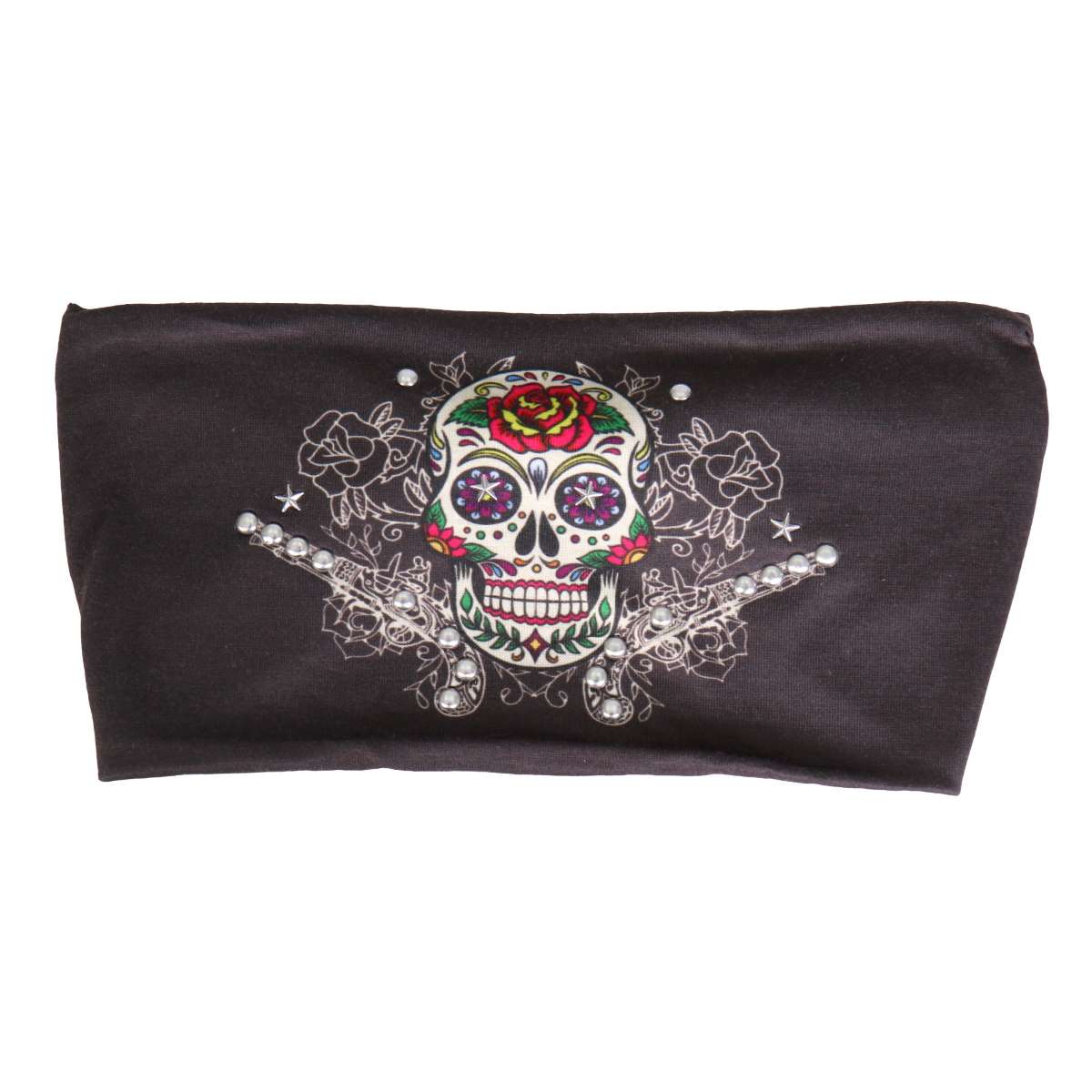 rwd1003-a01_20_1200x1200_70077528-2133-4c7d-aa11-23b8f45fef01.jpg Hot Leathers Sugar Skull Guns EZ Band RWD1003 - Image 1