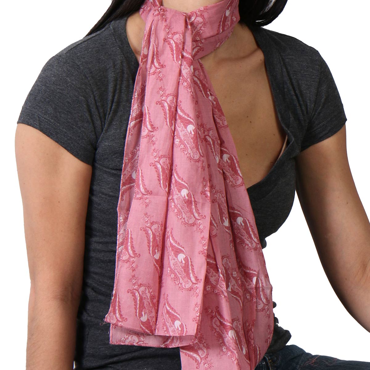 scf1000-main-web-2.jpg Hot Leathers SCF1000 Pink Lace Eagle Lady Rider Scarve - Image 1