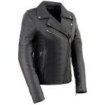 Milwaukee Leather SFL2870 Women’s ‘Duchess’ Black Motorcycle Style Fashion Casual Leather Jacket