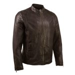 Milwaukee Leather Vintage SFM1803 Men’s Brown Leather Moto Style Fashion Jacket