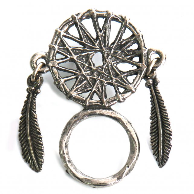 sgh1006-a01.jpg Hot Leathers SGH1006 Dream Catcher Glasses and Sunglasses Holder Pin - Image 1
