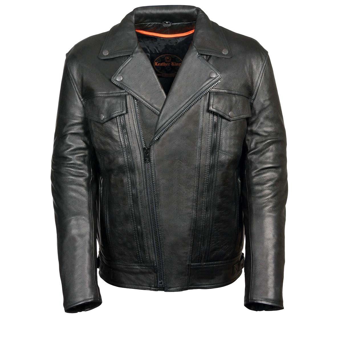 sh1018_5a647265-4c3d-4de5-9279-63a169fe107f.jpg Milwaukee Leather ML1018 Men’s Black Motorcycle Jacket with Utility Pockets - Image 1