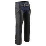 Milwaukee Leather Men’s Black Leather Slash Pocket- Biker Motorcycle Riders Chap- SH1103NL