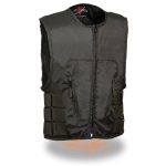 Milwaukee Leather SH1458 Men’s Black Textile SWAT Style Biker Vest with Armor