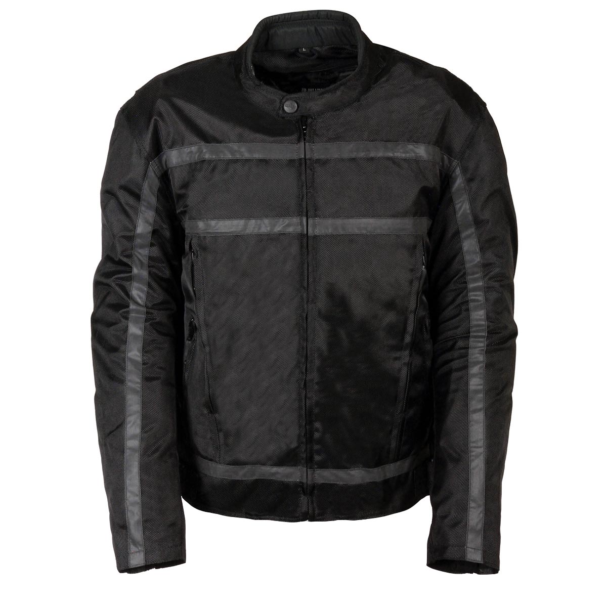 sh2095blk-edit-a.jpg NexGen SH2095 Men’s ‘Racer’ Black Textile Reflective Motorcycle Jacket - Image 1