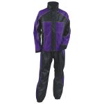 NexGen SH2222 Women’s Purple and Black Oxford Water Proof Motorcycle Rain Suit