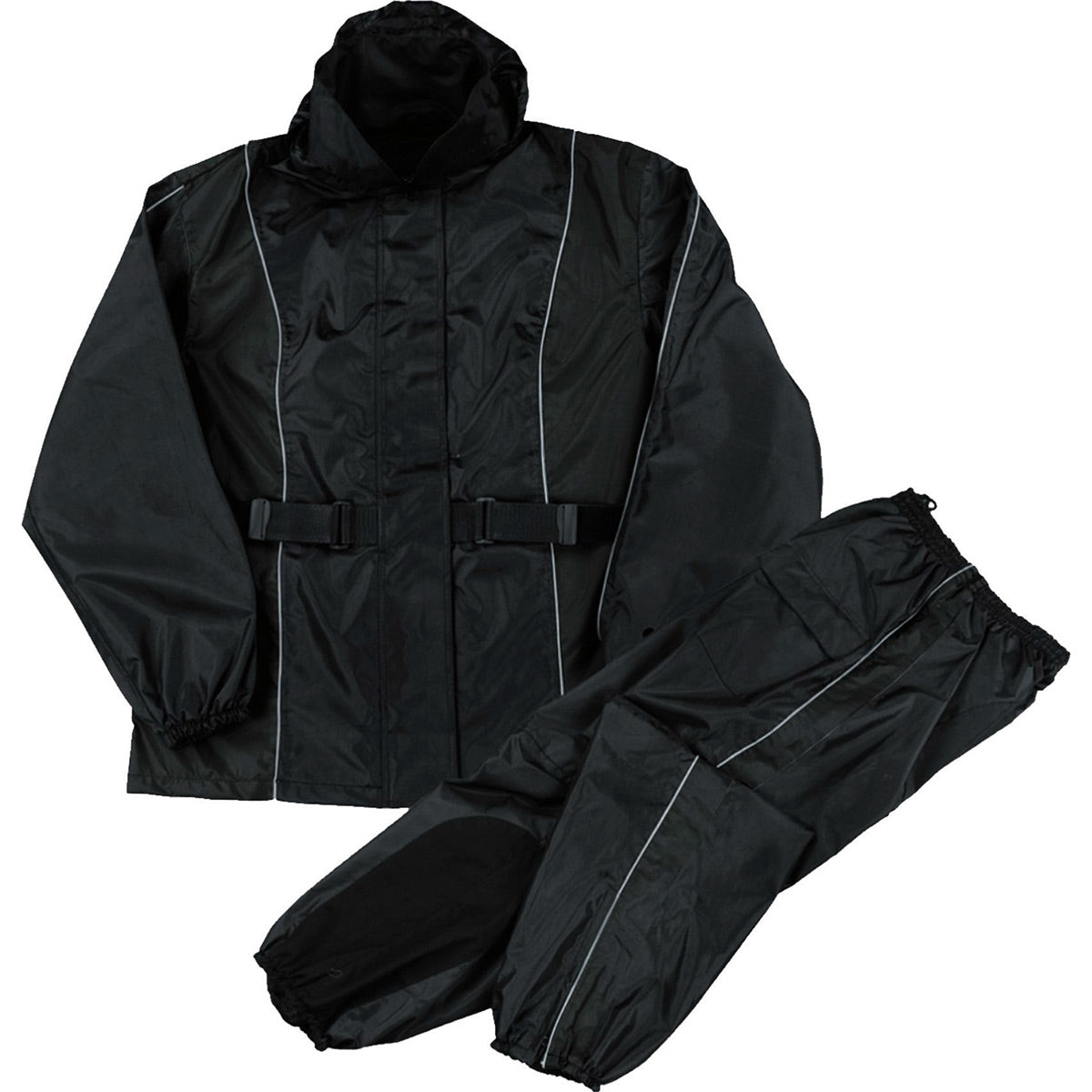 sh222501-edit-a.jpg NexGen Women’s SH222501 Black Hooded Water Proof Rain Suit - Image 1
