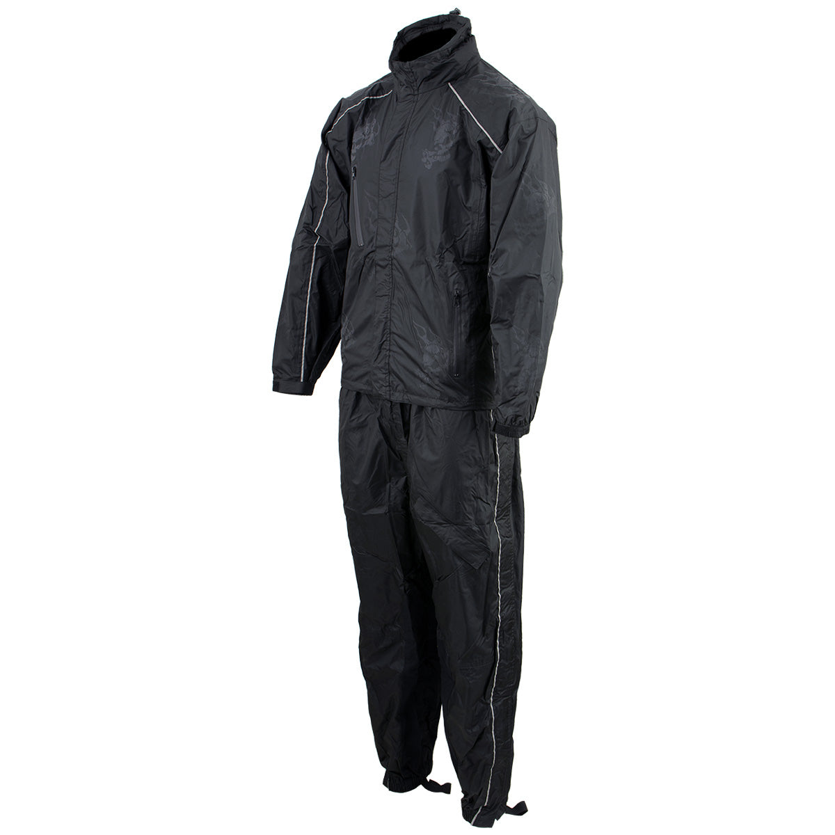 sh2334-main.jpg NexGen SH2334 Men’s Black and Beige Water Proof Rain Suit - Image 1