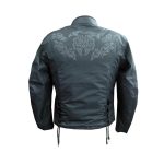 NexGen SH2368 Women’s Black Textile Jacket with Embroidery Artwork - Image 2