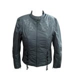 NexGen SH2368 Women’s Black Textile Jacket with Embroidery Artwork