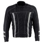 NexGen Men’s SH2389 Black and Grey Armored Racer Jacket