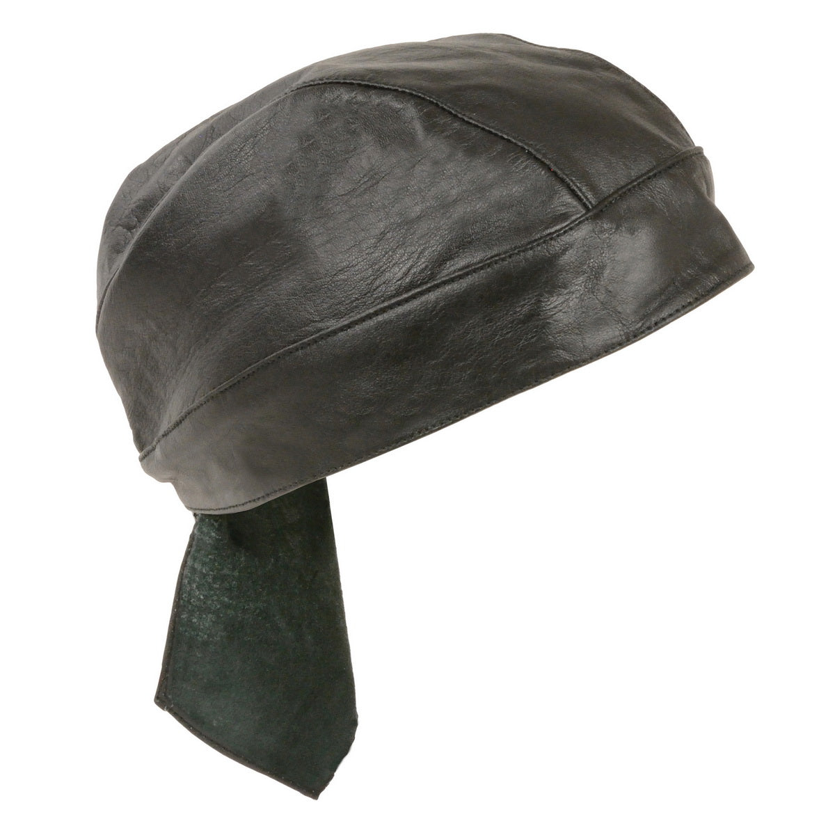sh315.jpg Milwaukee Leather SH315 Black Motorcycle Leather Cap - Image 1