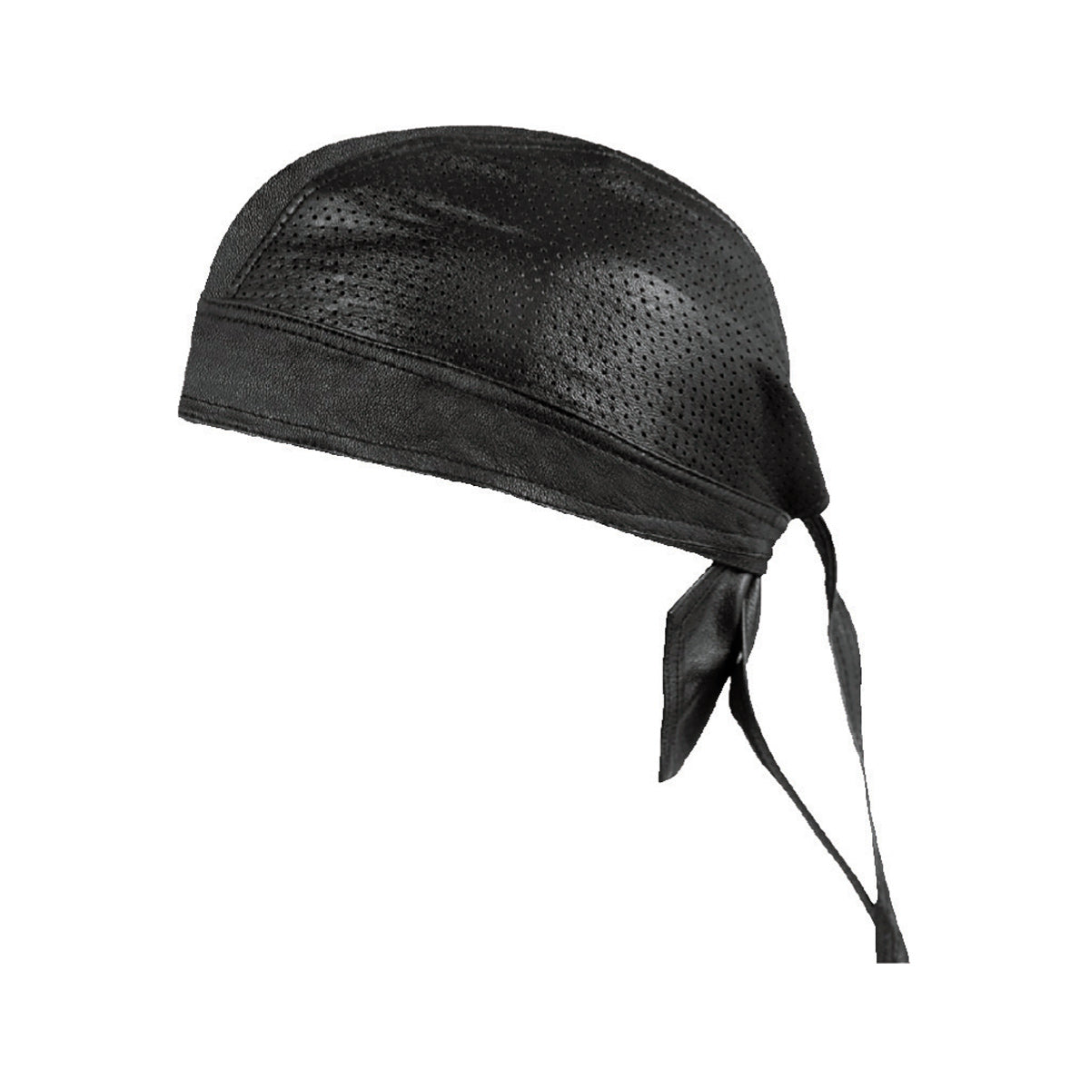 sh316-edit-a.jpg Milwaukee Leather SH316 Unisex Black Perforated Leather Skull Cap - Image 1