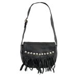 Milwaukee Leather SH507 Ladies ‘Studded and Fringed’ Black Hand Bag - Image 2