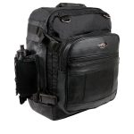 Milwaukee Leather SH54001 Medium Black Leather and Textile Motorcycle Cruiser Sissy Bar Bag Back-Pack