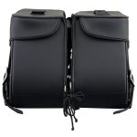 Milwaukee Leather SH55101ZB Black 3 Strap Zip-Off Motorcycle Saddlebags - Image 10