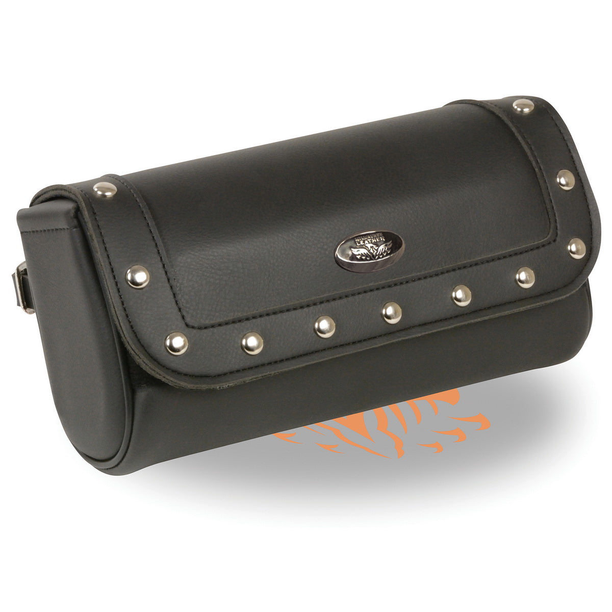 sh614.jpg Milwaukee Leather SH614 Black PVC Large Riveted Motorcycle Tool Bag - Image 1