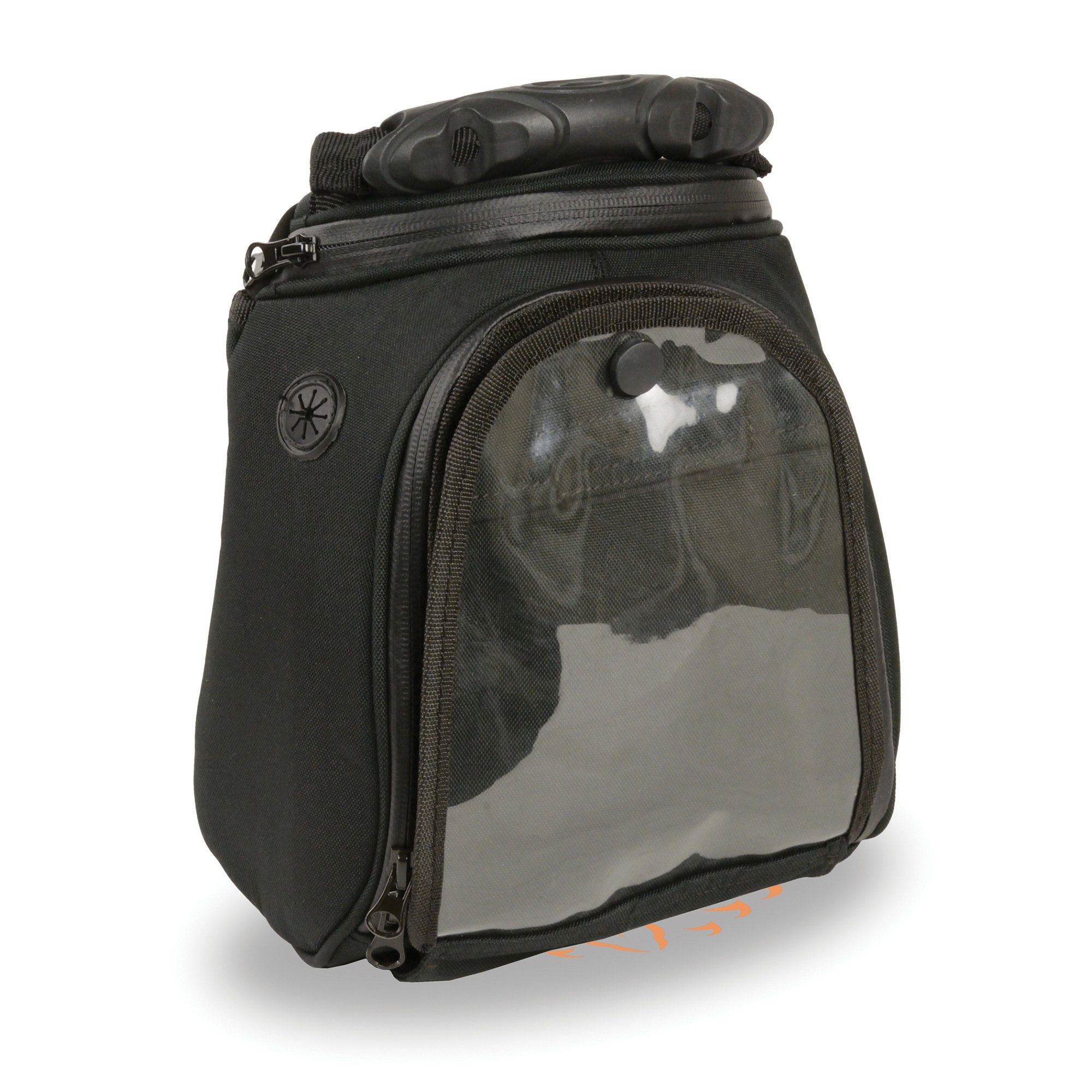 sh677.jpg Milwaukee Leather SH677 Black Small Textile Magnetic Motorcycle Tank Bag - Image 1