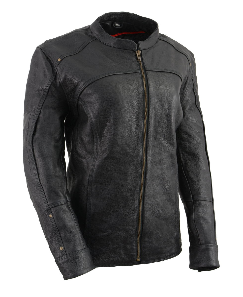 sh8065.jpg Milwaukee Leather ML8065 Women’s Long Premium Black Leather Jacket - Image 1