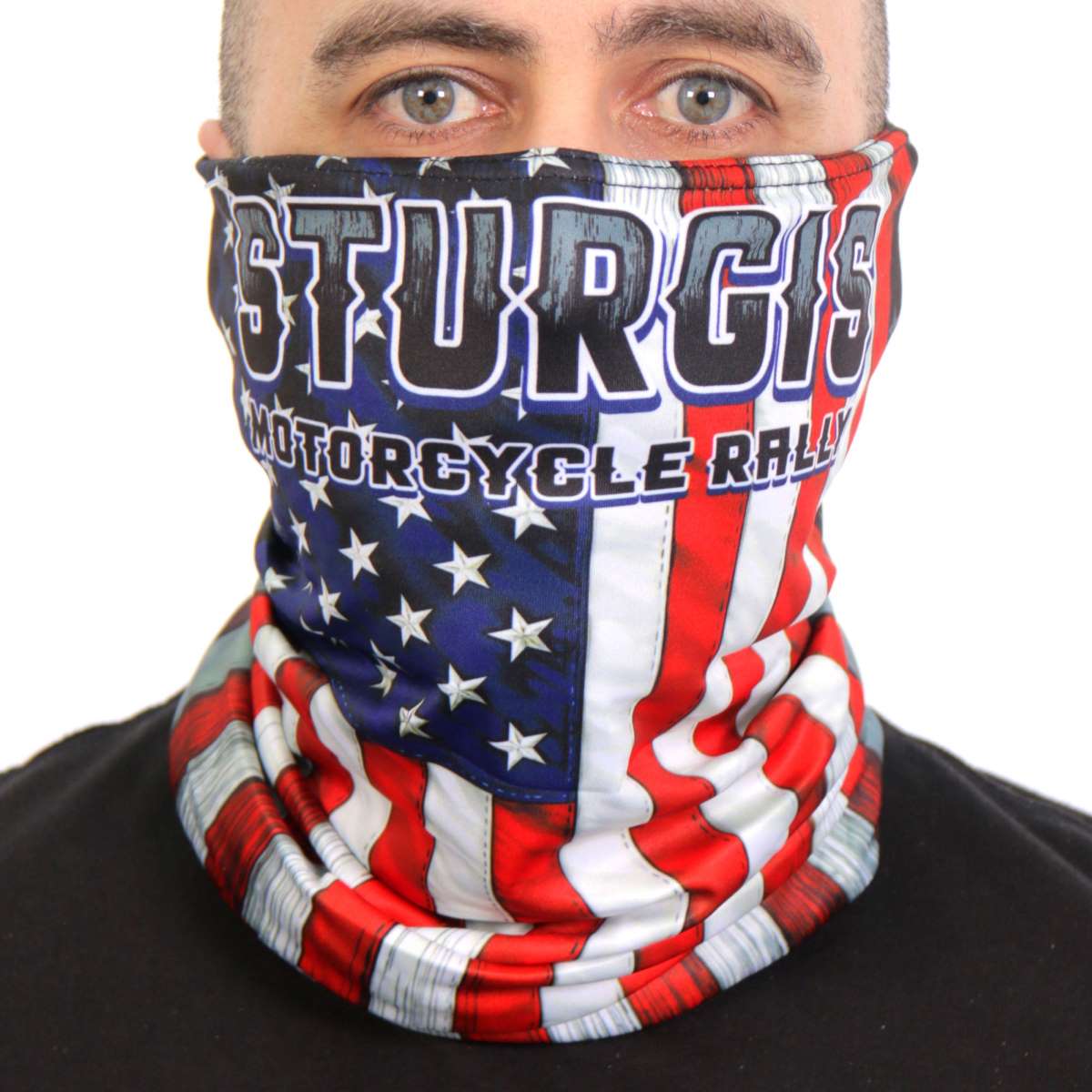 spa1561-m01-sdale.jpg Sturgis Motorcycle Rally American Flag Neck Gaiter SPA1561 - Image 1