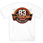 Hot Leathers SPB1093 Men’s White 2023 Sturgis Rally Logo Double Sided T-Shirt