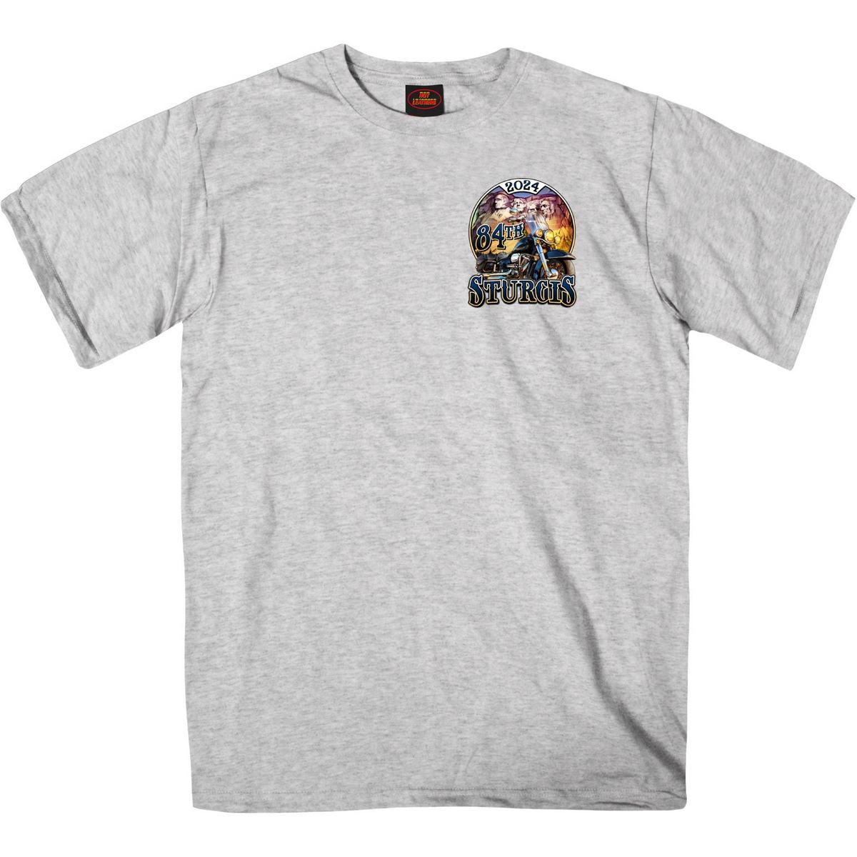 spb1134-a01.jpg 2024 Sturgis Men’s Rushmore Ash Motorcycle Rally T-Shirt SPB1134 - Image 1