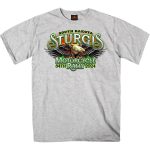 2024 Sturgis #1 Men’s Design Eagle & Skull Ash Motorcycle Rally T-Shirt SPB1140