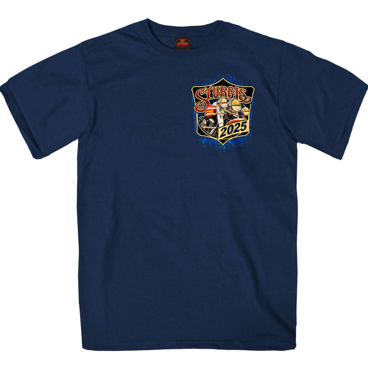 spb1187-a01.jpg 2025 Sturgis Motorcycle Rally Rushmore Navy Men’s T-Shirt - Image 1