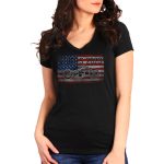Hot Leathers SPL1831 Women’s Black 2023 Sturgis Motorcycle Rally Bling Bike T-Shirt